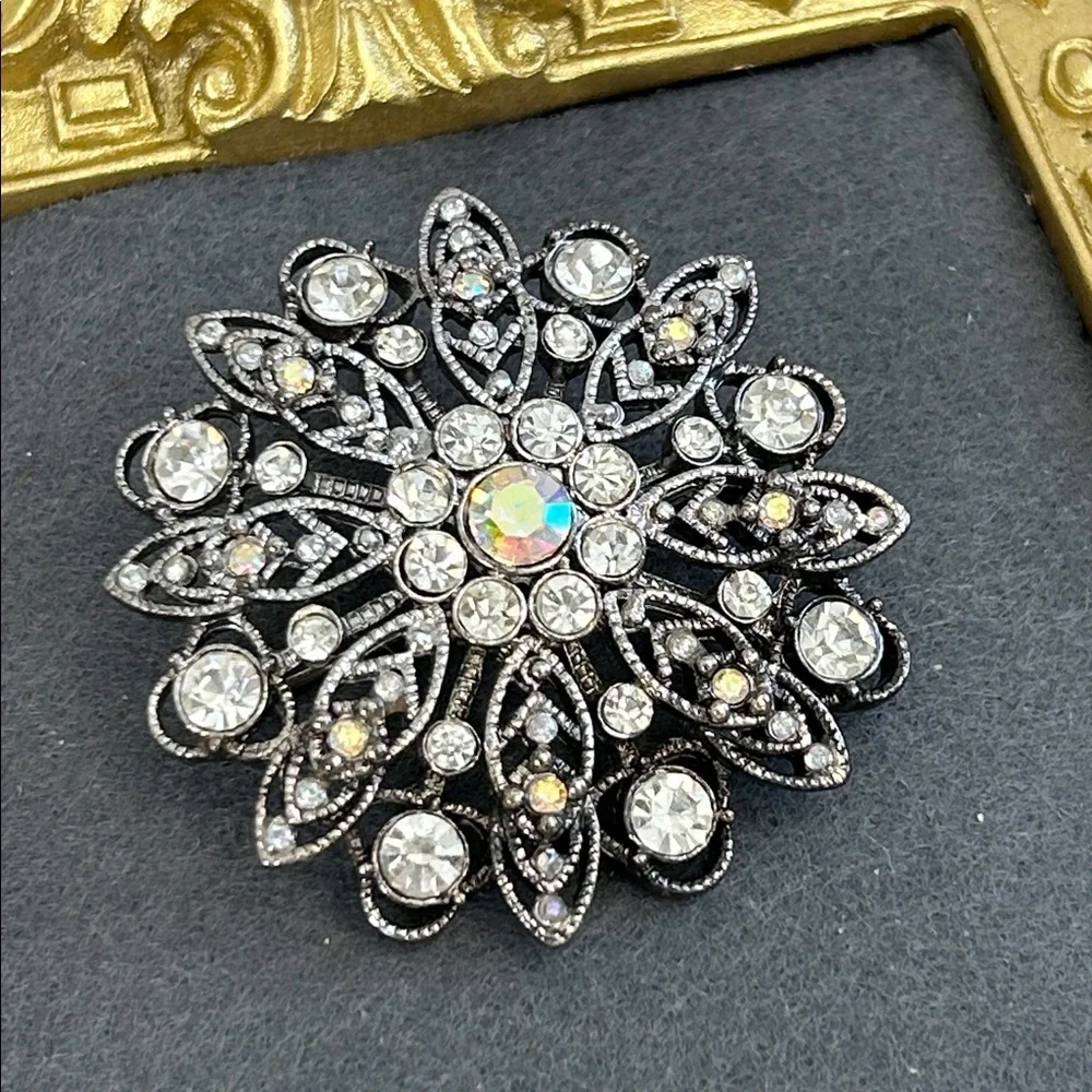 Vintage Liz Claiborne rhinestone brooch